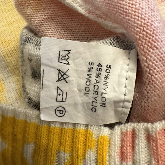 ZOSOL Oversized Colorful Geometric Sweater Art Artsy Art Teacher Boho Retro - Picture 6 of 7